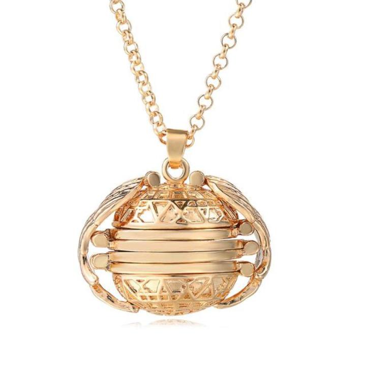 Double Fair Magic Photo Pendant Locket Necklace Memory Floating Angel Wings Family Pictures Put The Necklace Jewelry Kan003