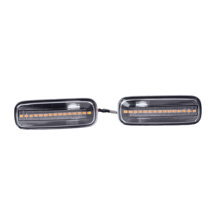 Car LED Side Marker Turn Signal Light Yellow Running Light Position Lamp Accessories for Honda Civic 1995-2000 Transparent