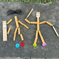 Bamboo Man Toy Diy Bamboo Puppet Kit for Kids Interactive Craft Game for Boys Girls Perfect Gift Children Bamboo Craft Set. 