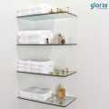(PATEL ) (in Set) (2pcs) High Quality Thick Bathroom Wall Mounted Glass Shelf Shampoo Rack Bathroom Shelf Bathroom Rack Toilet Rack Glass Rack 1 Layer Toilet Rak Glass Rak Bathroom Rak Fast Delivery Ready Stock Readily Stock. 