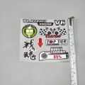 TURBO ENGINE Embossed Sticker Sheet – Premium 3D Car & Bike Decals, Racing & Drift Style. 