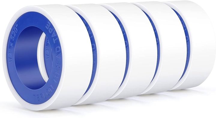 Pack of 5 Rolls TEFLON TAPE KENDO PTFE Thread Seal Tape for Plumbers White