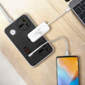 Energy - ENRG Smart Universal Extension Board 3 Power Socket + Usb Ports Plug For Electronics Mobile Charging With 1.8 Meter Heavy Duty Copper Wire White. 