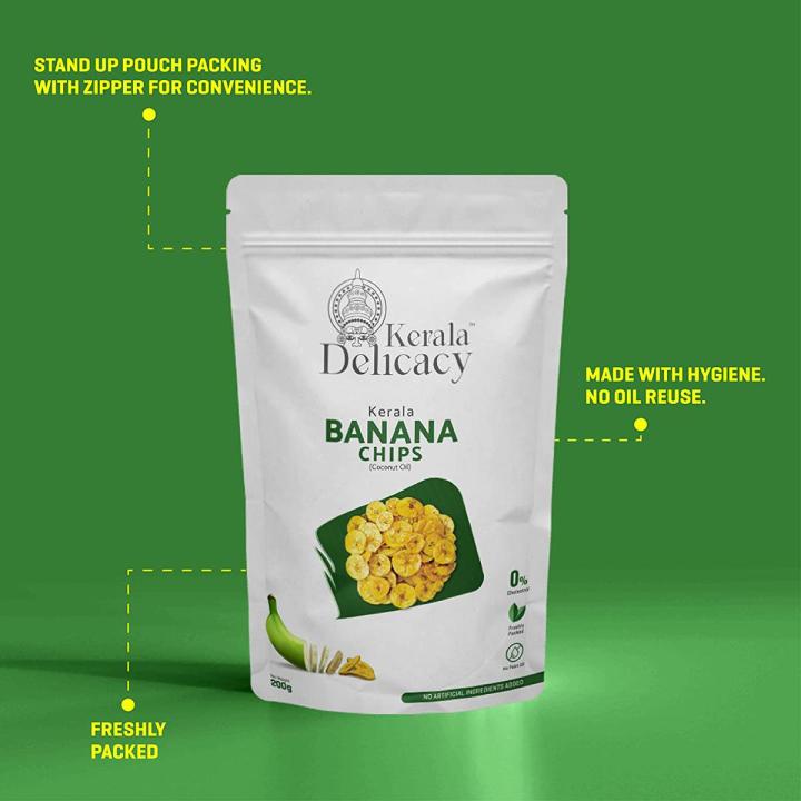Kerala Delicacy Banana Chips Refined Oil 100g - Classic Style Salted Banana Chips