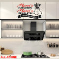 ALL-AT-ONE # 65 ("MOM'S KITCHEN MOM'S RULES 2") Self-Adhesive Vinyl Waterproof Removable Art Sticker To Decorate Your Desired Kitchen.. 