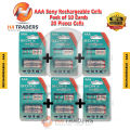 Pack of 6 - AAA Rechargeable Cell 1.2V SONY Cycle Energy Cell/ Reusable Batteries. 