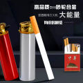 Factory Wholesale Steel Casing Gold Gear Grinding Wheel Short Lighter Plateau Machine Free Printing Advertising Laser Engraving. 