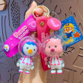Genuine Creative Cute Pororo Keychain Couple Cute Schoolbag Pendant Car Key Chain Small Gift Wholesale. 