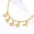 Crystal Collier Daddy Choker Necklace Women AAA Zircon Gold Chain Baby Angel Necklace Charm Chains Collares Jewelry Couple Gift. 