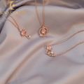【Hot demand】Enacolor Crystal Star Planet Meteor Shower Key Necklace Pendant Women Girl Valentine's Day Gift. 