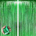 Green Foil Curtain Fringe (7 ft X 4 ft). 