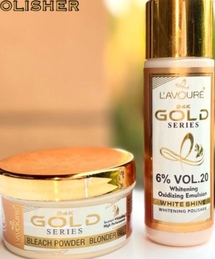 Bleach Powder Set 24K Gold Series Whitening 6% Volume.20. | Daraz.pk