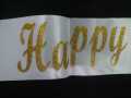 1 pcs 60 Inch Long Sash Happy Birthday Ribbon High quality satin ribbon happy birthday slash for party decoration Wear for Boys and Girls Banner. 