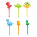 6pcs/10pcs Toddler Plasic Tableware Animal Farm Dinosaur Cute Mini Toothpicks Kids Food Picks Bento Crockery Children Fruit Forks. 