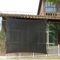 Black color Sun shade net ,high quality, with loops & rings on every 3 feet distance on all sides and all sides double stitched with cotton nawar.. 