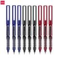Deli Rollerball Pens, 0.5mm Quick-drying Liquid Ink Stick Ballpoint Blue Gel Pens for Adult Kids Writing Note Taking. 