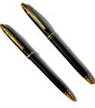 KS5 Gift Pen Set of 2pcs {Fountain / Ink Pen and Ball Pen} - Black & Golden. 