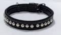 Leather Black Dog Collar - Medium size. 
