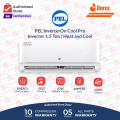 PEL InverterOn Cool Pro (Cool Only) AC 1.5 Ton | Model 18K Cool Pro (New Model) | Advanced tropical compressor technology smart airflow | self-cleaning function | up to 60% energy saving | 10 Years Compressor 05 Year All Part Warranty/ Free Installation. 