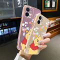 chenyyka For Huawei Y7A Case Thin New Design Side Edge Square Phone Cases Aesthetic Cartoon Winnie The Pooh Pattern Plating Silicone Casing Full Back Cover Camera Protection Shockproof Softcase. 