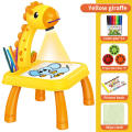 Children Projection Drawing Board LED Projector Drawing Table Toys Kids Projector Painting Board Desk Projection Painting Toy Graffiti Early Education Writing Board Household Erasable Toys. 