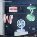 Portable Fan folding storage USB rechargeable table lamp circulating fan. 