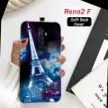 Oppo Reno 2F Pouch Cover - Eiffal Tower Soft Case Cover for Oppo Reno 2F. 