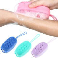 Silicone Body Scrubber Bath Sponge - 2 in 1 Exfoliating Body Brush Loofah Shower Sponge for Women Men and kids. 