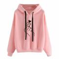 Pink Love Charm Fleece Full Sleeves Pull Over Hoodie. 