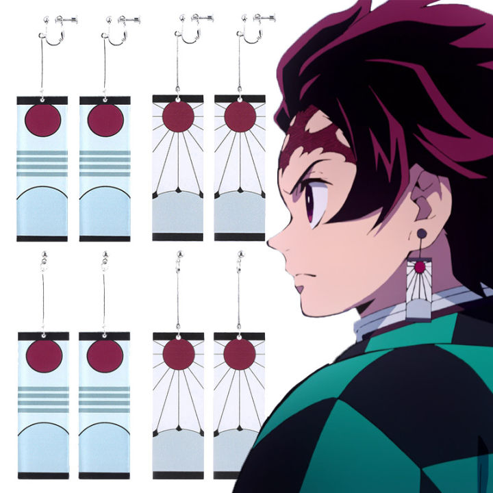 Drop Earrings Anime Acrylic Demon Slayer Kimetsu No Yaiba Blade of Ghost Boucles d'oreilles Women Men Girl Gift Party Jewelry