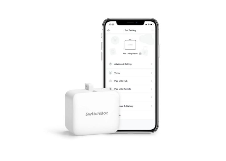 SwitchBot Smart Switch Bot Button Pusher Mini Robot with Wireless App or Timer Control Turn lights or Home Appliances on/off