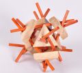 12-piece Sticks 3D Wooden Interlocking Brain Teaser Puzzles Desk Office Game Toy For Adults Kids Best Gifts. 