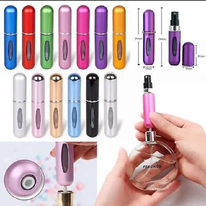 Perfume Refill Bottle 5ml | Mini Refillable Perfume Atomizer Spray | Portable Travel Perfume Container