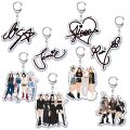 Popular Korean Fashion Kpop Girls Band Keychain for Women Man Bag Accessories Bag Key Chain Ring Keychains Jewelry Fans Gift. 
