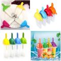 4PCS SET Ice Lolly Mold PP Straw Design Reusable Ice Popsicle Ice Pop Makers DIY Homemade Ice Cream Popsicle Tray Kitchen Frozen Tool, Color Random. 