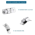 3.5M Hose Clamp Strap with 8 Fasteners Worm Clamp Adjustable 304 Stainless Steel Worm Gear Pipe Ducting Hose Clamp. 