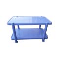 Set Of 4 pure Plastic Chairs And Plastic Table (Chief) - blue. 