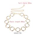 Fashion Metal Chain Waist Belt for Women Circle Chain Waist Belt for Girls Size 60cm-100cm Adjustable New Trendy Style Belts for Gift Birthday and Valentine Day Gift for Girl. 