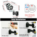 Outdoor Solar Light Motion Sensor Security Dummy Camera Wireless Flood Light IP65 Waterproof 77 LED Lamp 3 Mode For Home Garden. 