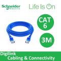 Schneider 3 Meters LAN Cable Long - Cat 6 Utp High-Quality Ethernet Internet LAN Cable. 