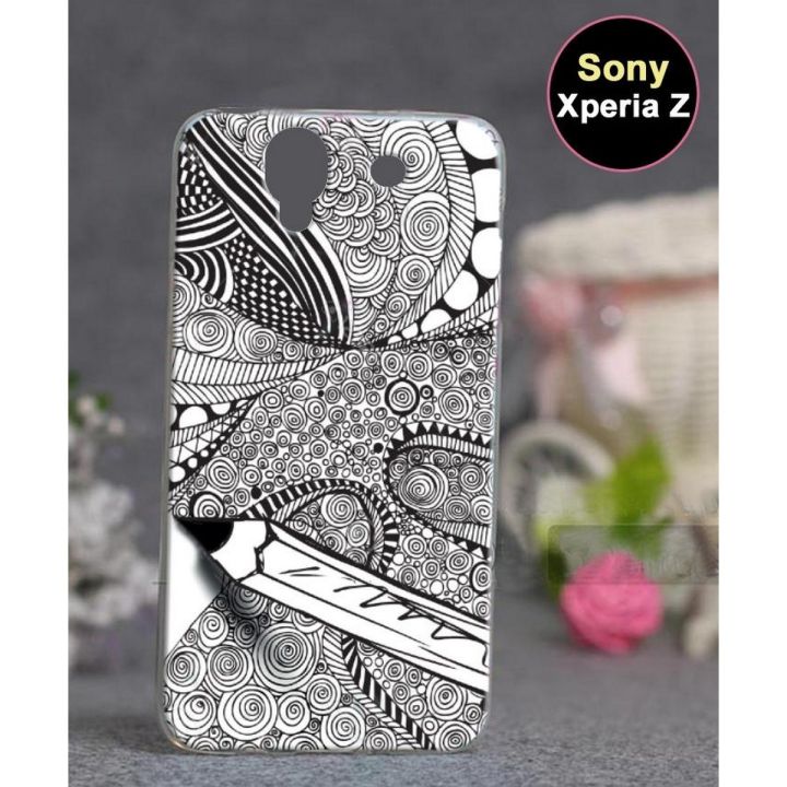 Sony Xperia Z Mobile Cover Art Style - Grey