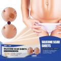 4pcs Silicone Scar Sheet Removal Patch Sheet Burn Skin Repair Gel Soft Flatten Strips Self Adhesive Health Care Scar Patch. 