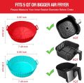 Air Fryer Silicone Griddle Reusable Pot Easy Clean Round/Rectangular Liner Ninja Griddle Pizza Plate Grill Mat Air Fryer Accessories Fryer Silicone Pot Basket Liner Non-Stick Oven Baking Tray. 