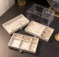 Three-Layer Jewelry Organizer Box for Women – Large Capacity Storage Case for Earrings, Rings, Necklaces, Bracelets – Imported Display Jewelry Holder. 