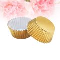 100pcs Foil Disposable Cupcake Liners Aluminum Thickened Baking Muffin Cups Cases Accessories. 