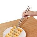 Metal Chopsticks Premium Quality, Set of 10 Reusable 304 Stainless Steel Chopsticks Set, Non-slip Dishwasher Safe Lightweight Reusable Chop Sticks Japanese Korean Food Sticks. 