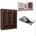 3 Layer Storage Wardrobe Foldable Shelf Rack, Fabric Wardrobe. 