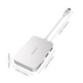 dodocool (DC49) 6-in-1 USB-C Hub with Type-C Power Delivery 3 SuperSpeed USB 3.0 Ports and SD/TF Card Reader for MacBook/MacBook Pro/Google Chromebook Pixel and More Silver. 