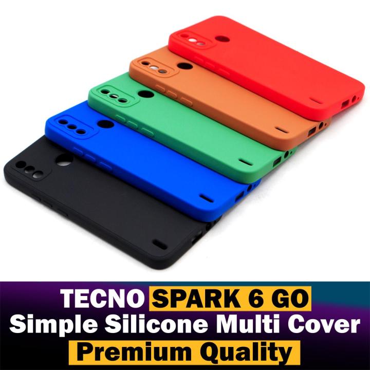 Tecno Spark Go Back Cover Multicolour Soft Plain Case For Tecno