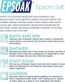 Epsoak Epsom Salt 1kg . Magnesium Sulfate USP Bulk Bag. 